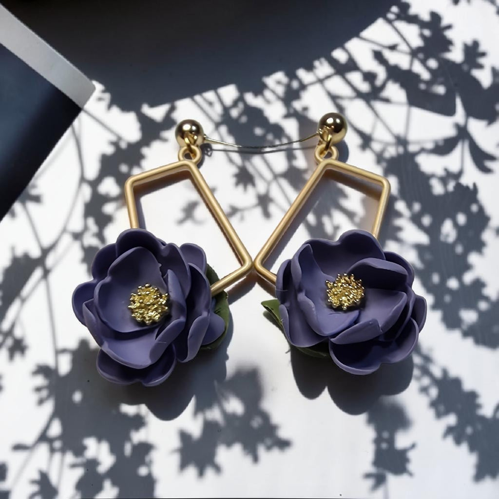 Blue flowers drops