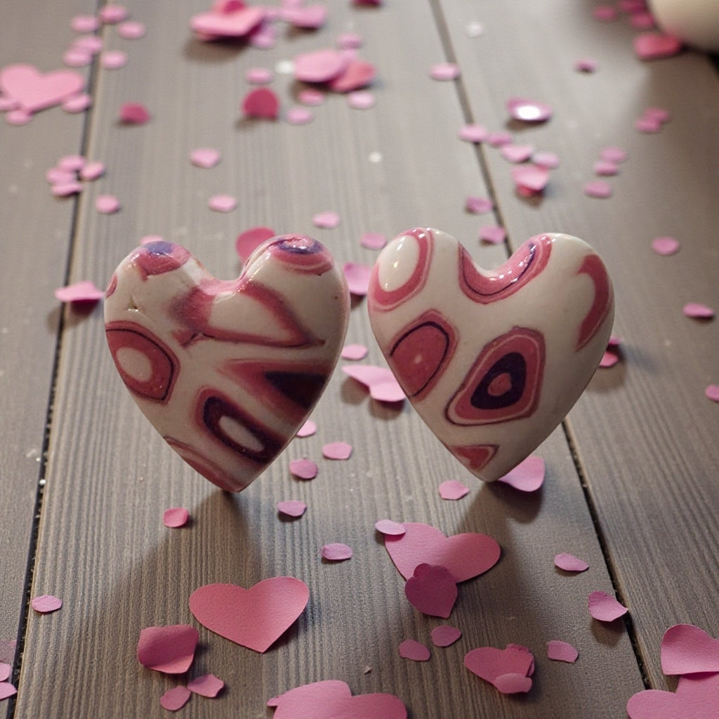Pink circles heart