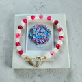 Beaded Pink and White necklace