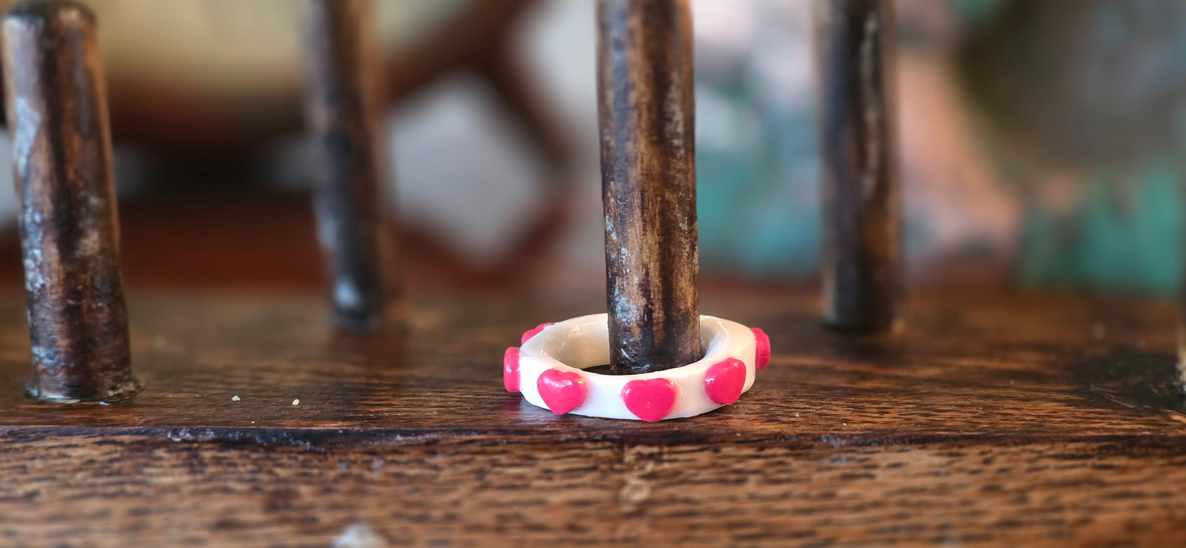 Chunky hearts ring
