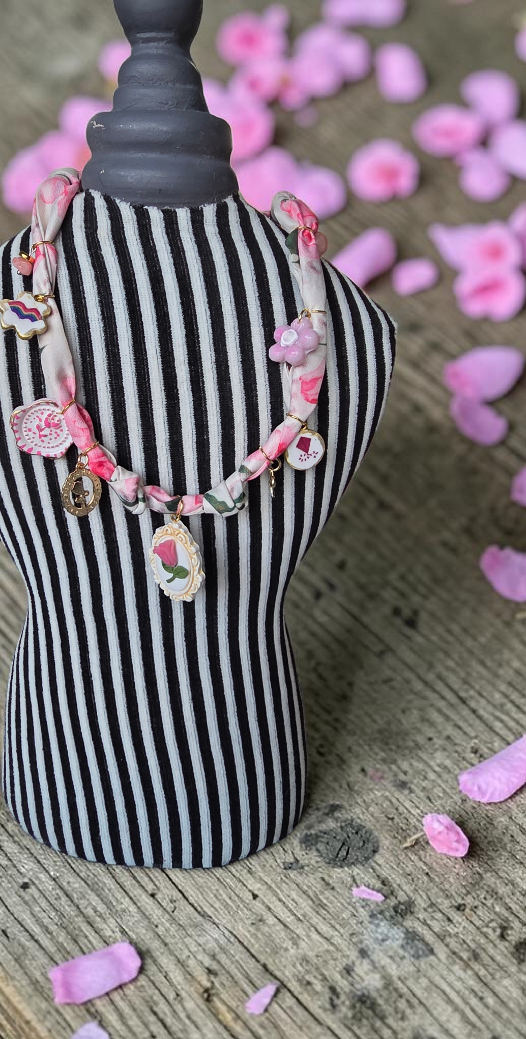 Spring necklace in vibrant colors