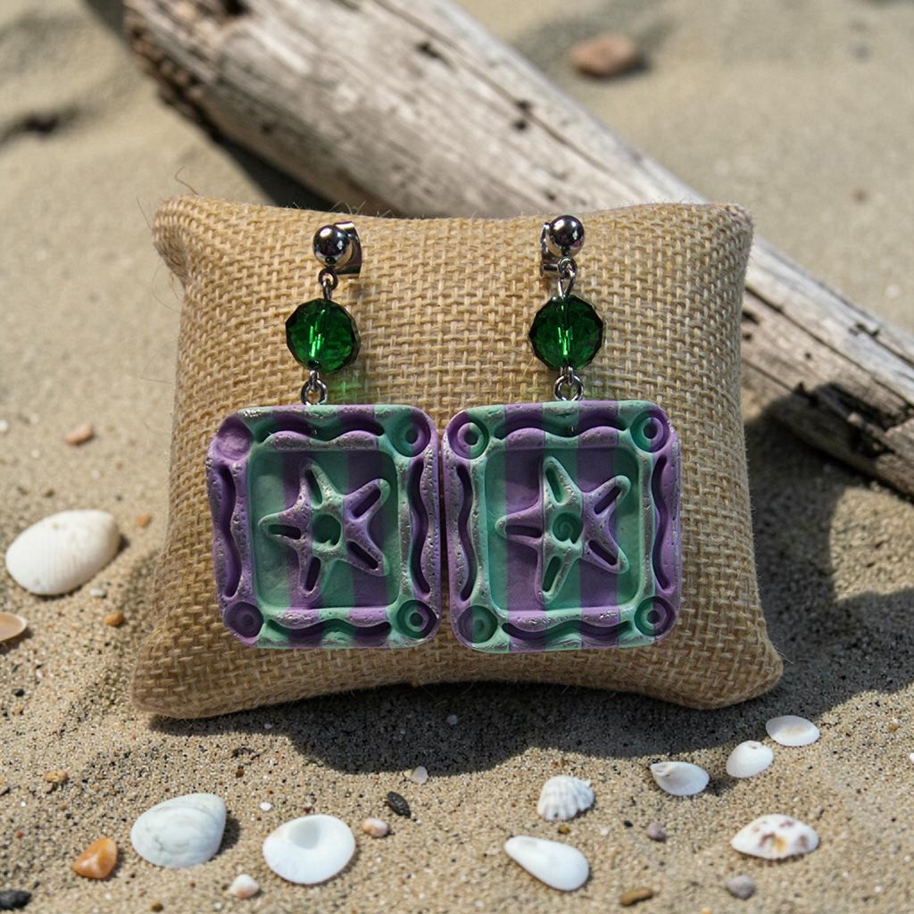 Seahorse & Star in mint and purple