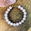 Beaded pink quartz bracelet