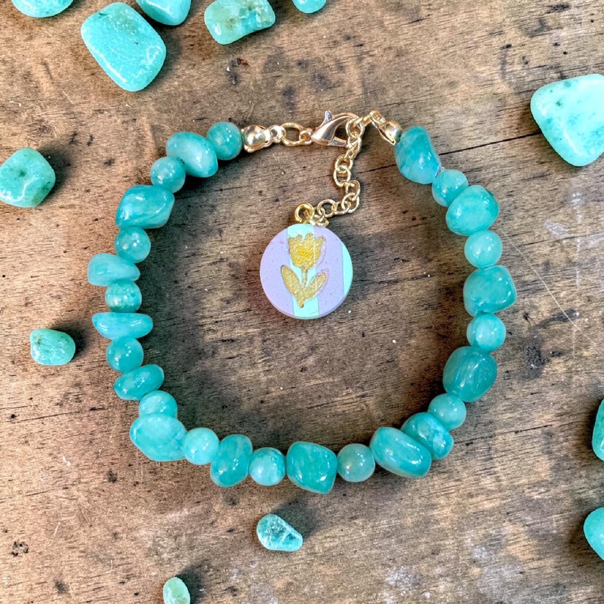 Turquoise quartz bracelet