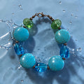 Howlite and glass bracelet
