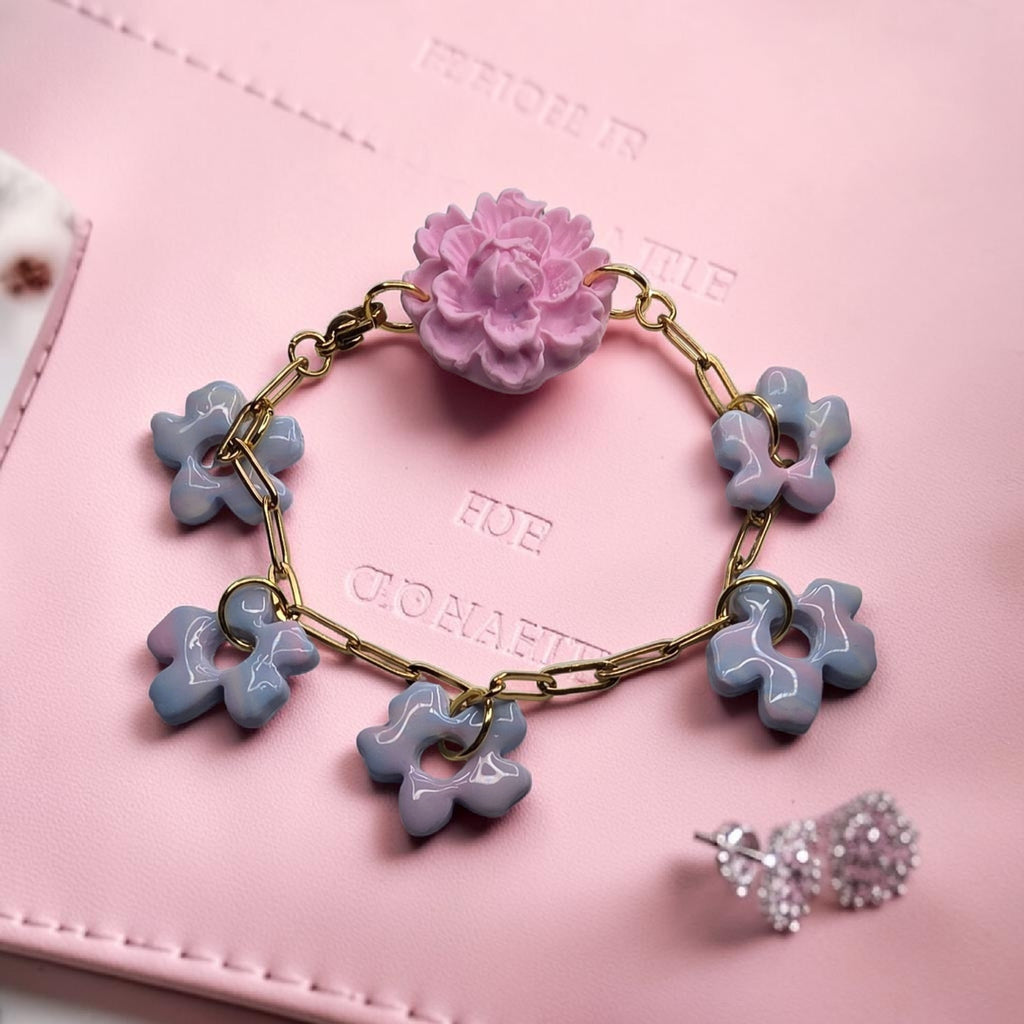Bloom & Daisy Paperclip Charm Bracelet