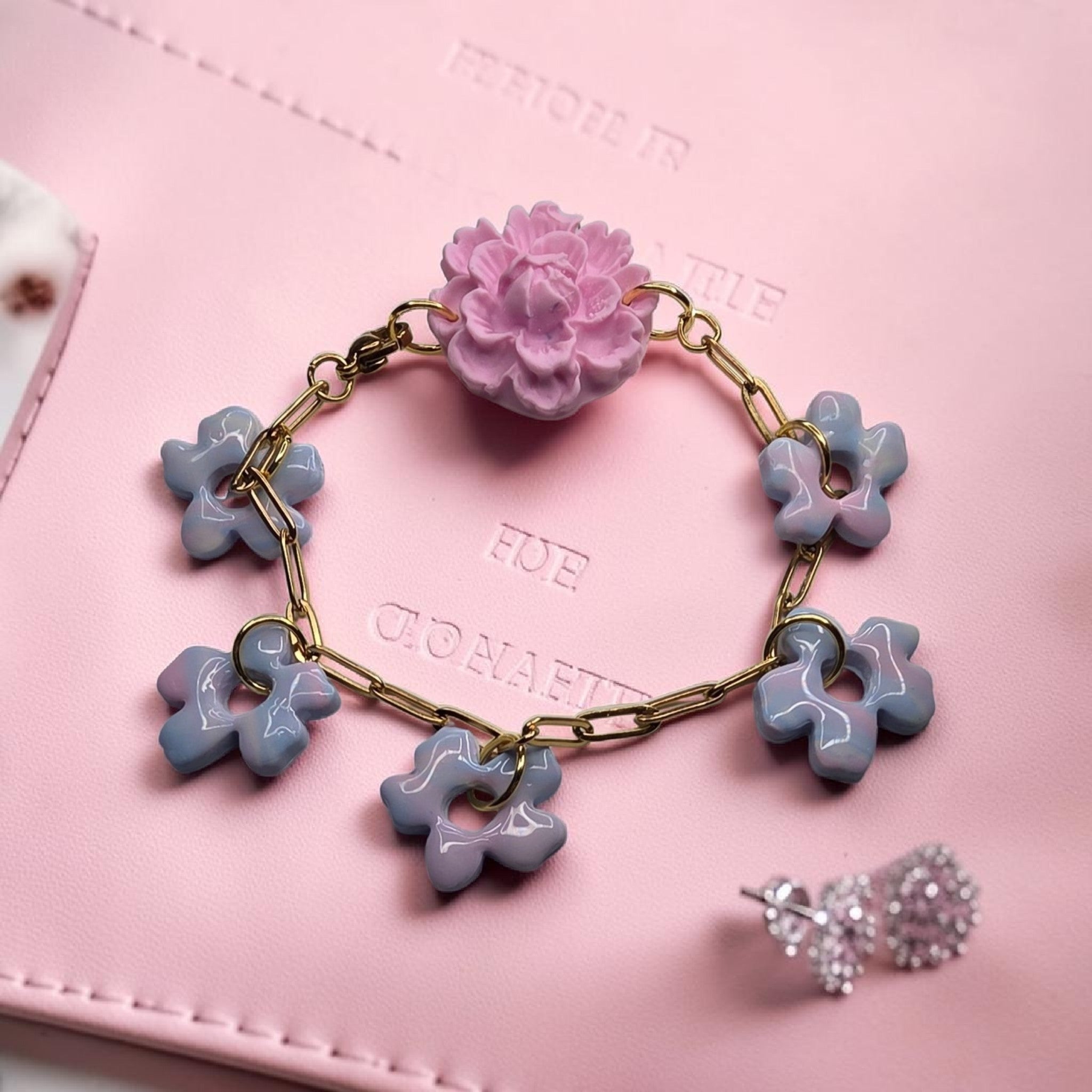 Bloom & Daisy Paperclip Charm Bracelet