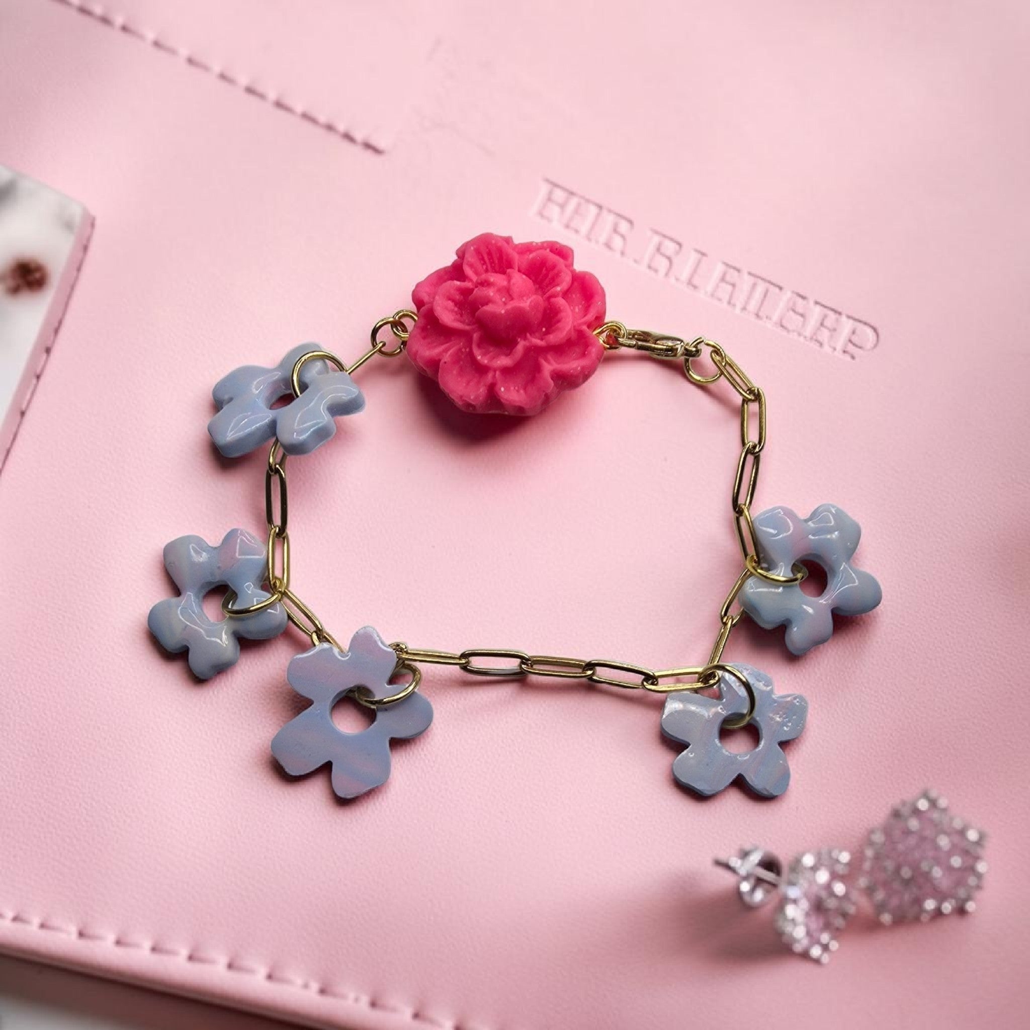 Bloom & Daisy Paperclip Charm Bracelet