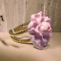 Pink Glitter Peony Ring