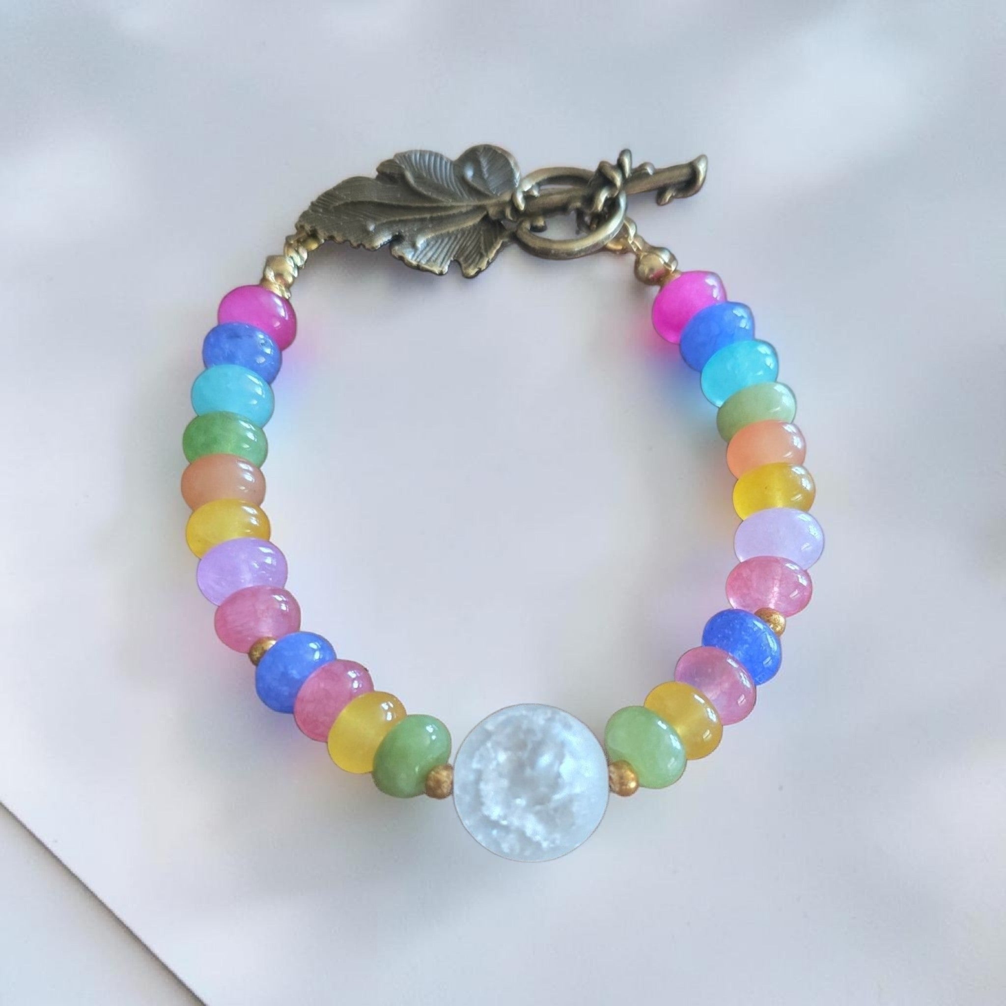 Rainbow Crystal Focal Bracelet