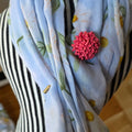 Red Hydrangea Brooch