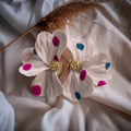 Confetti Flower Drop Earrings
