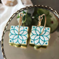 Teal tile dangles