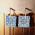 Blue tile dangles