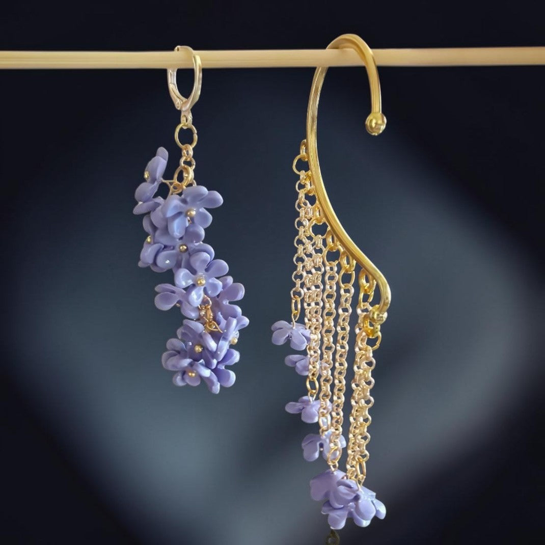 Lavender Dusk 💜 Ear cuffs and earrings