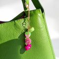 Purse / Keys accessory in pinks and light greens