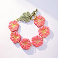 Pink Flower Bracelet