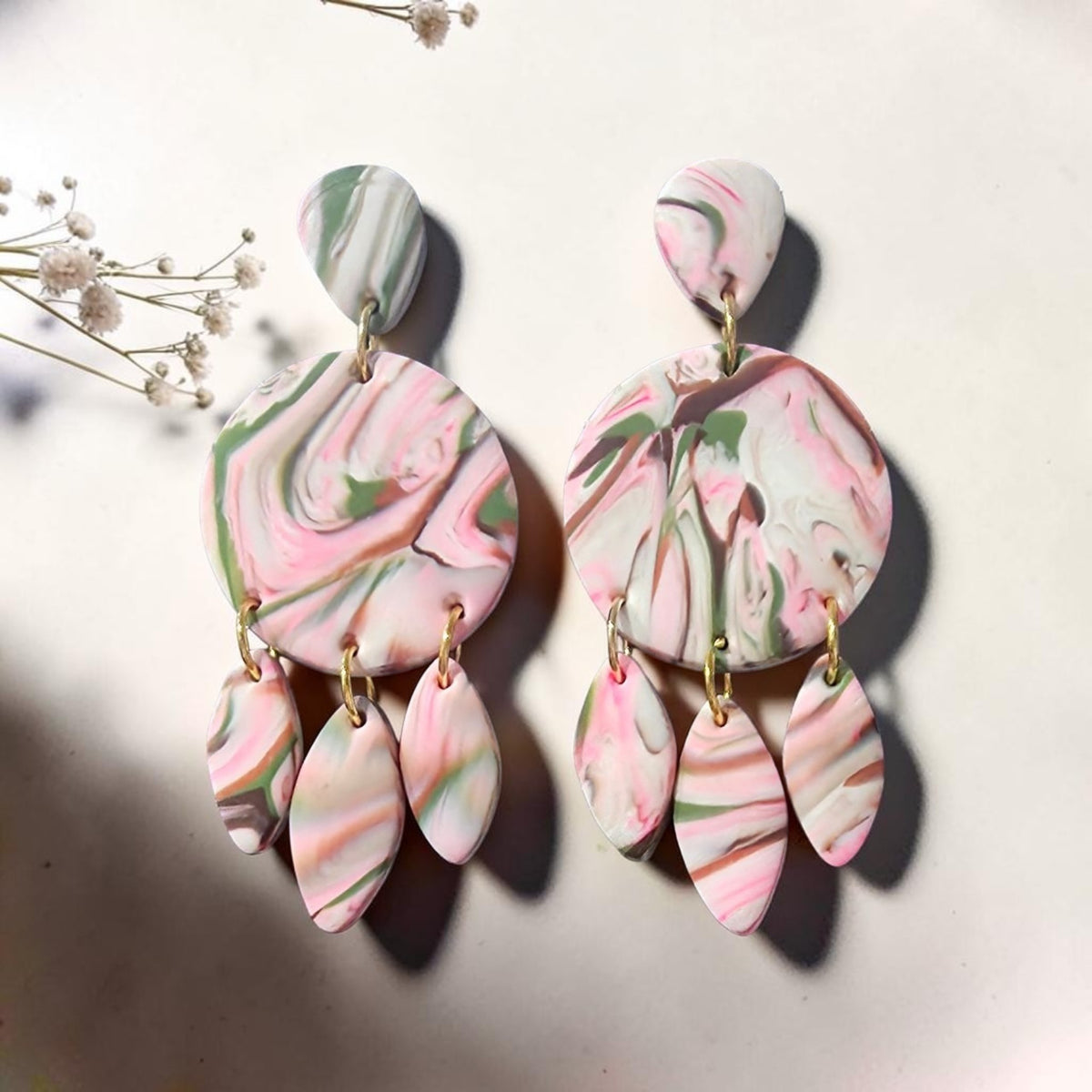 Painted Petals Statement Earrings