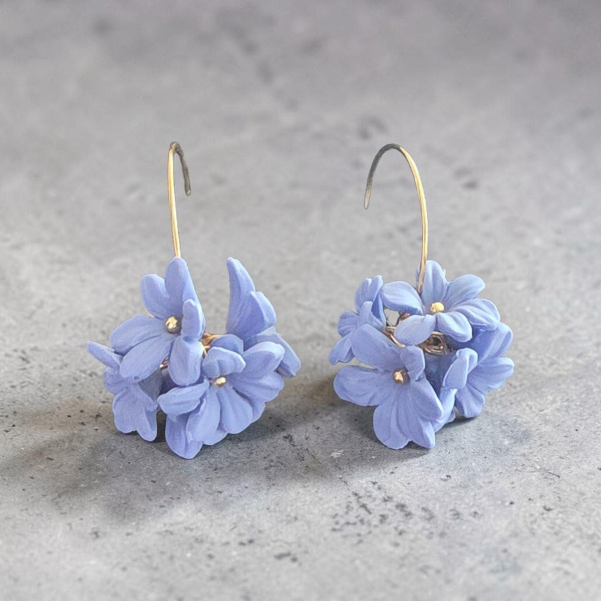 Periwinkle Posy Hoop Earrings