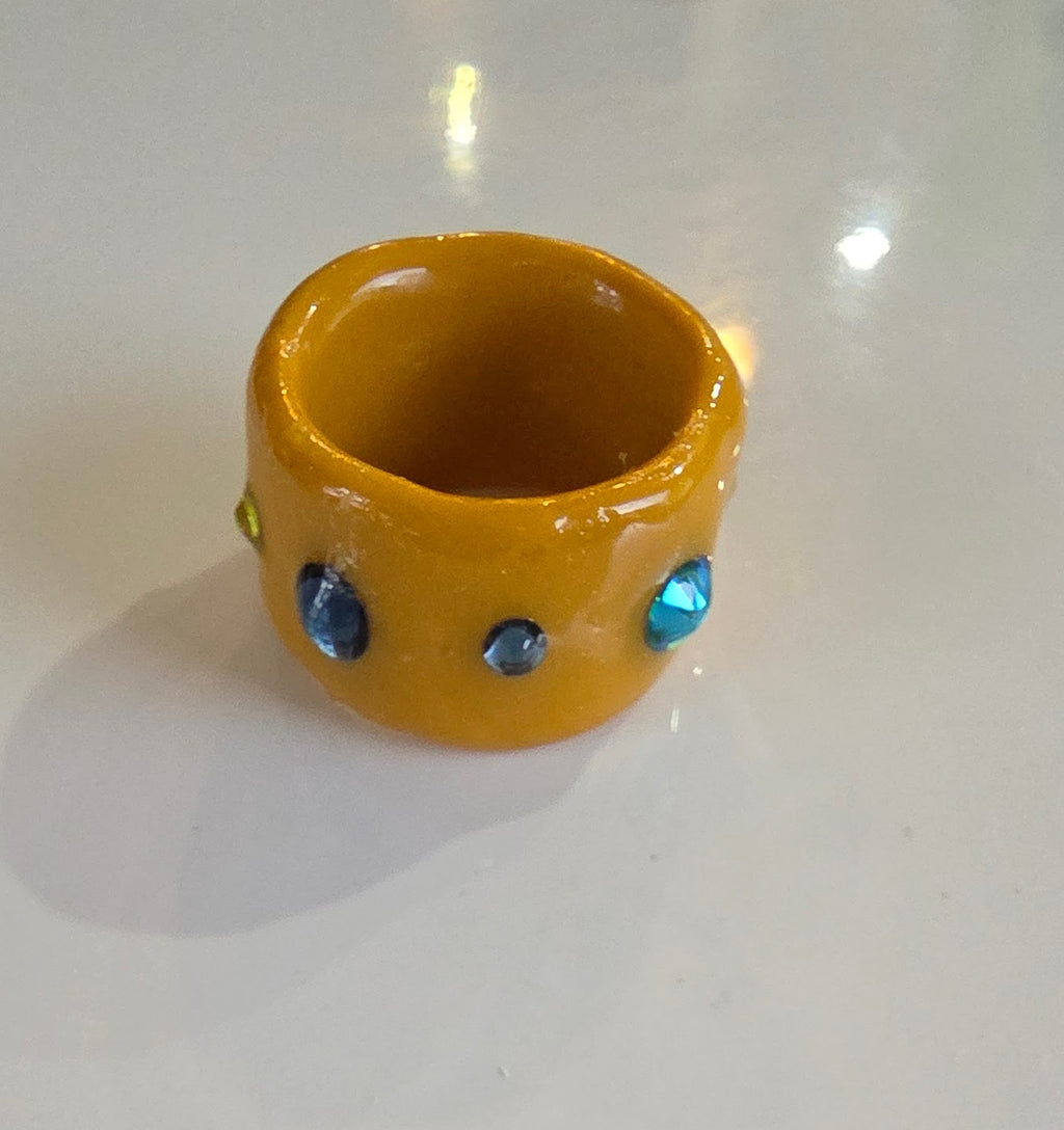 Mustard Flower Ring Size 8