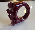 Burgundy Triple Floral Ring (7)