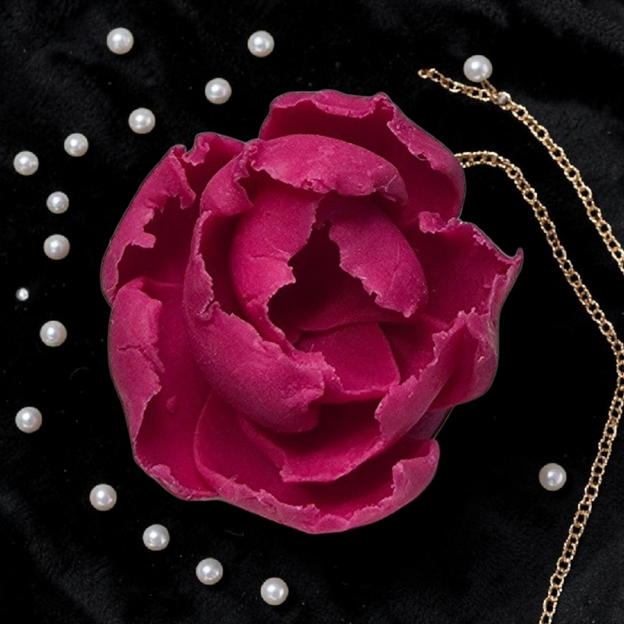 Magenta Peony Brooch