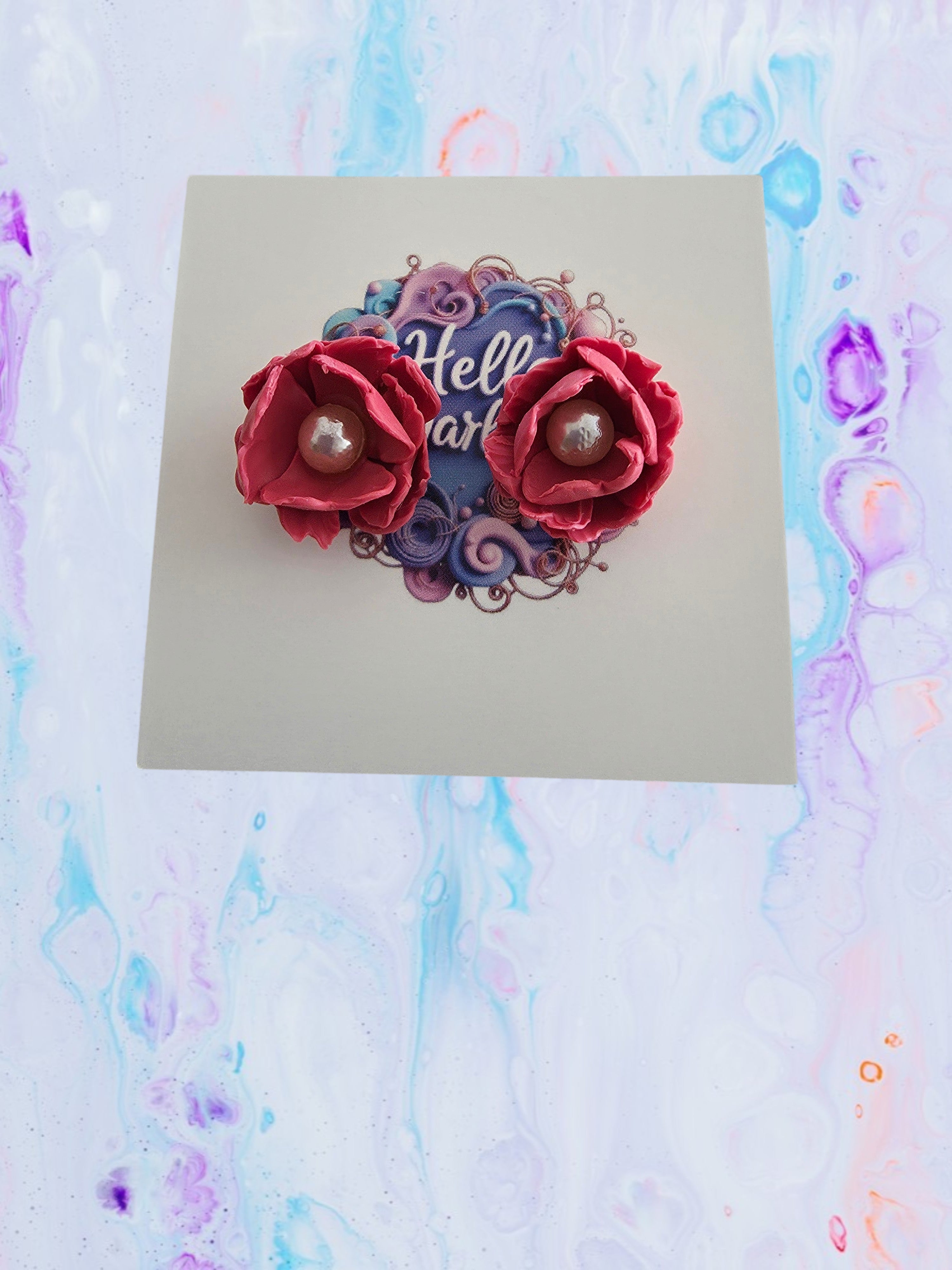 Fuchsia flower studs